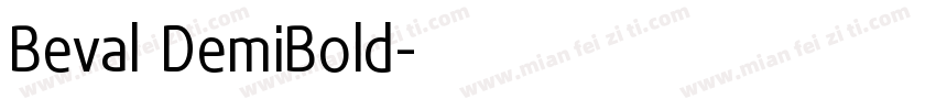 Beval DemiBold字体转换